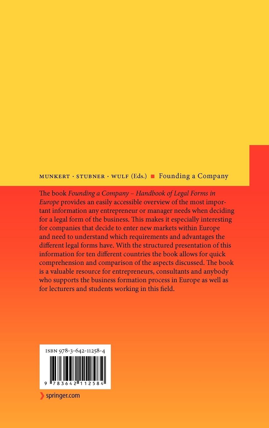 Rückseitencover Founding a Company