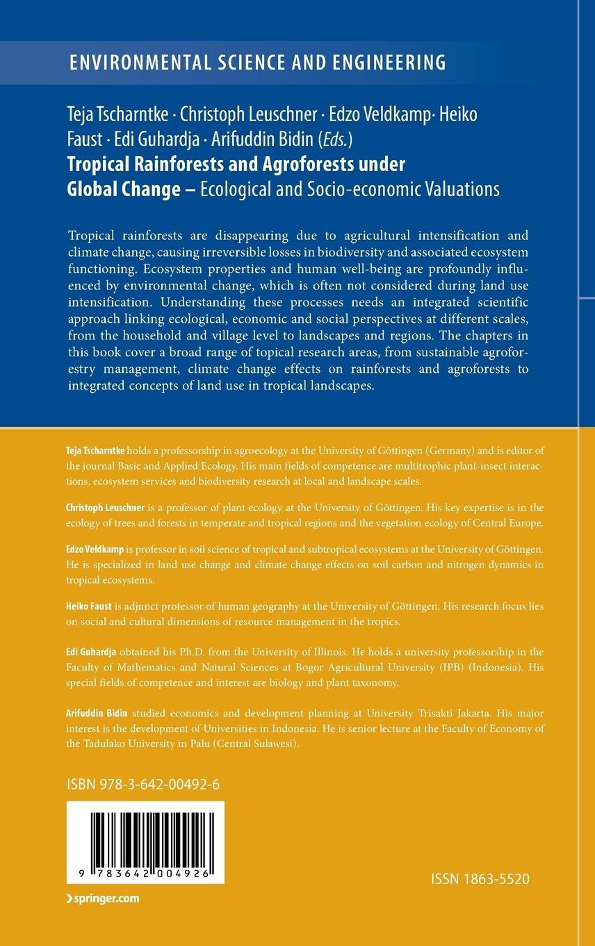 Rückseitencover Tropical Rainforests and Agroforests under Global Change