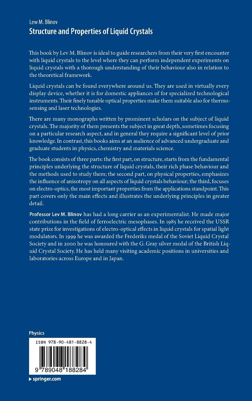 Rückseitencover Structure and Properties of Liquid Crystals