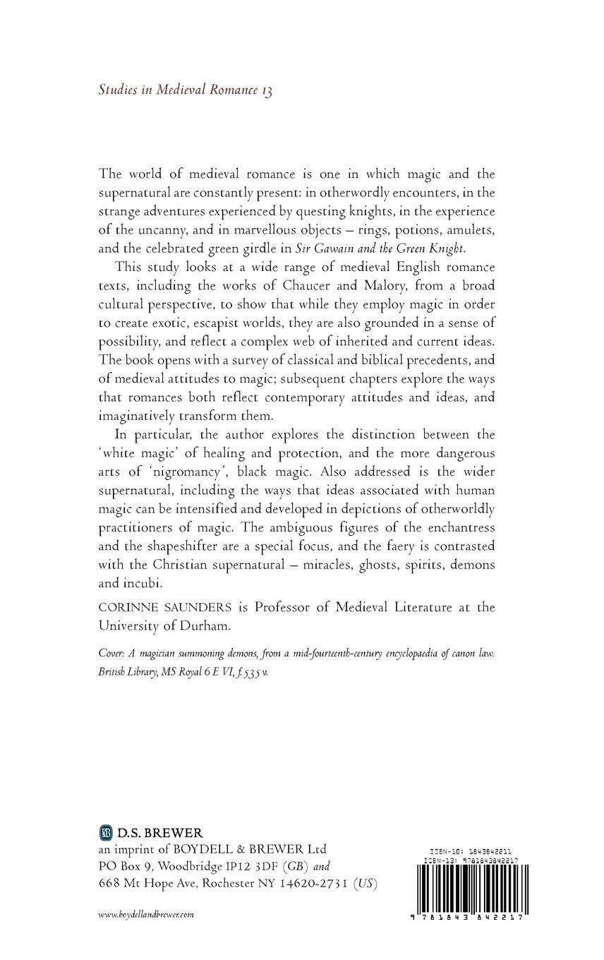 Rückseitencover Magic and the Supernatural in Medieval English Romance