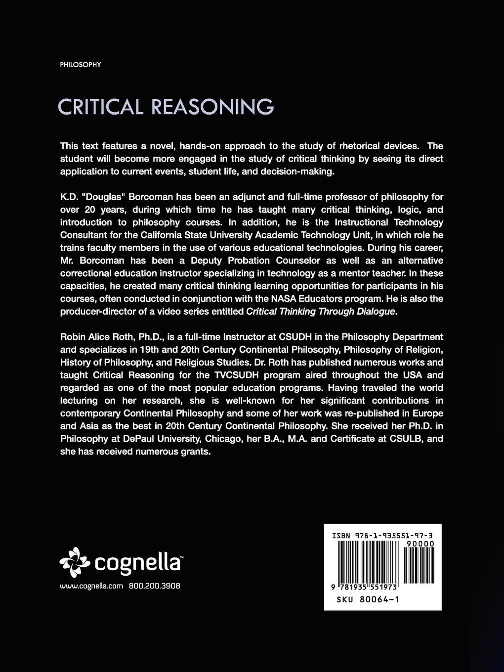 Rückseitencover Critical Reasoning