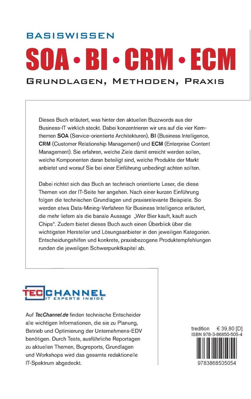 Rückseitencover Basiswissen SOA - BI - CRM - ECM