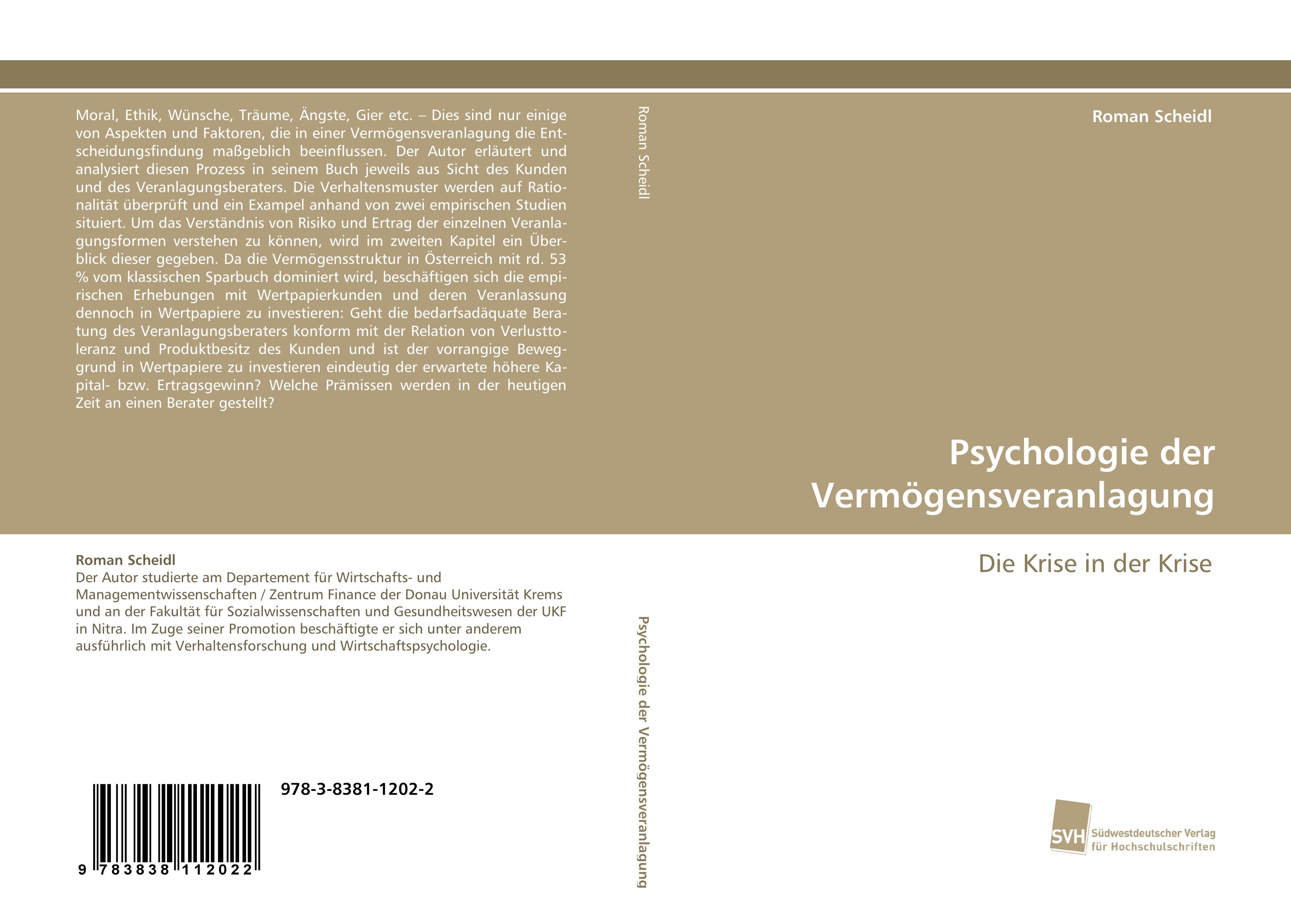 Vorderes Coverbild Psychologie der Vermögensveranlagung