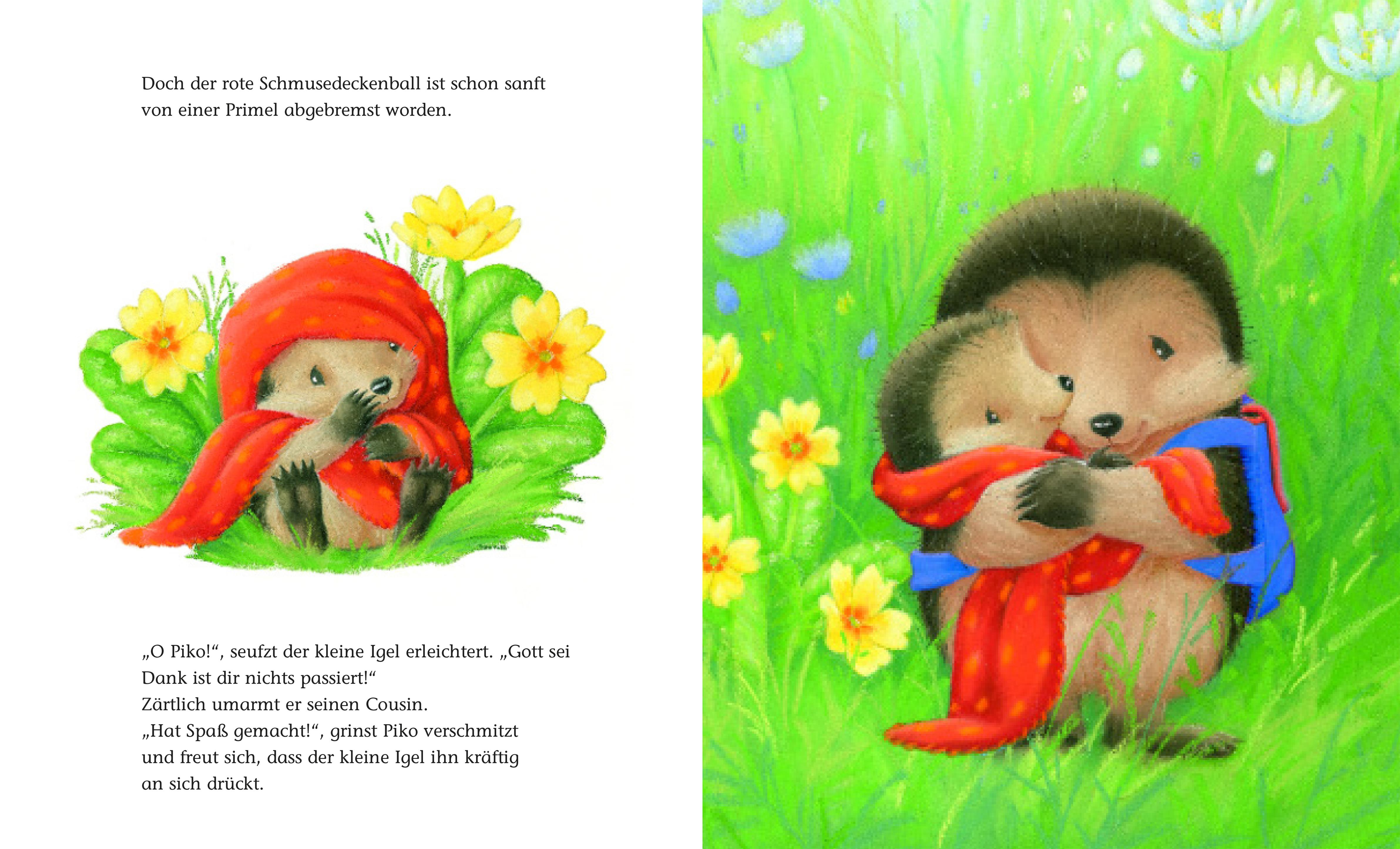 Beispielinhalt (Bild) Der kleine Igel und die rote Schmusedecke