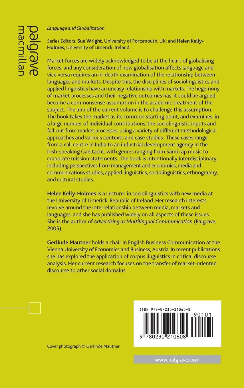Rückseitencover Language and the Market