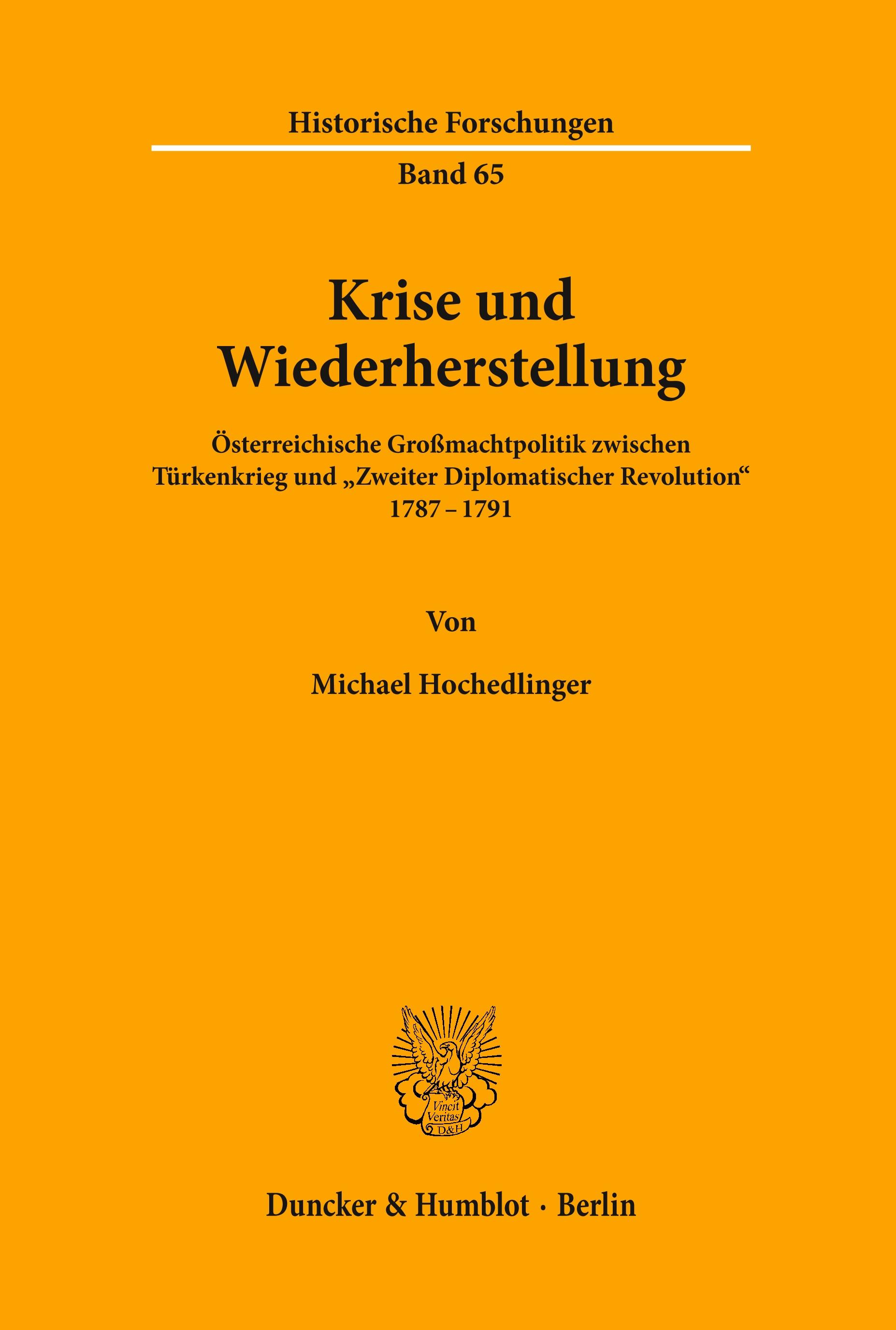 Vorderes Coverbild Krise und Wiederherstellung.