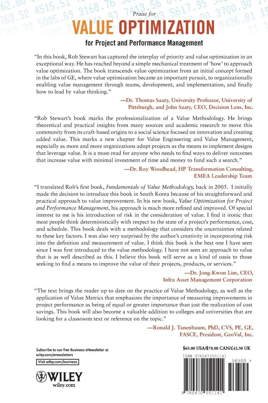 Rückseitencover Value Optimization