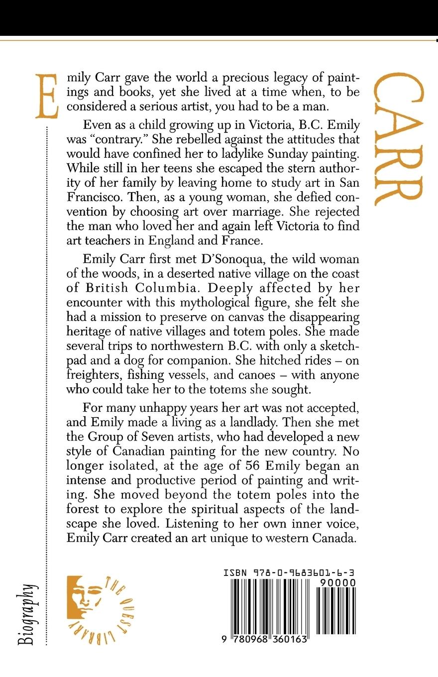 Rückseitencover Emily Carr