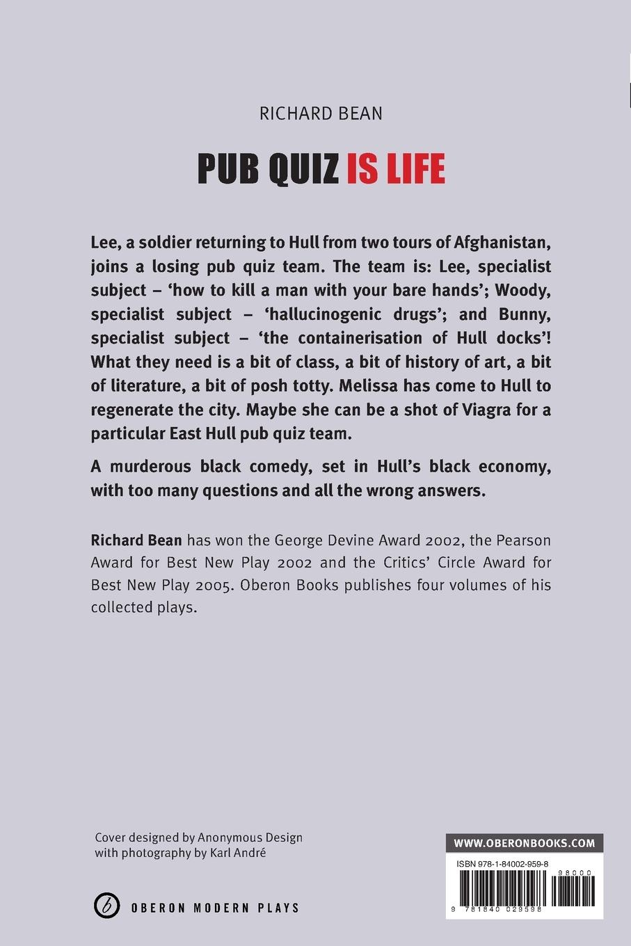 Rückseitencover Pub Quiz is Life