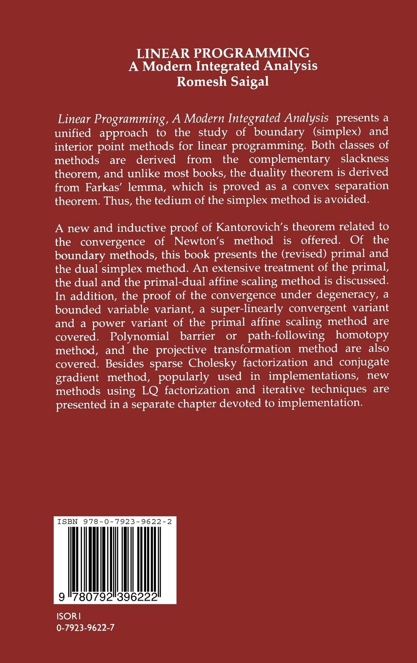 Rückseitencover Linear Programming