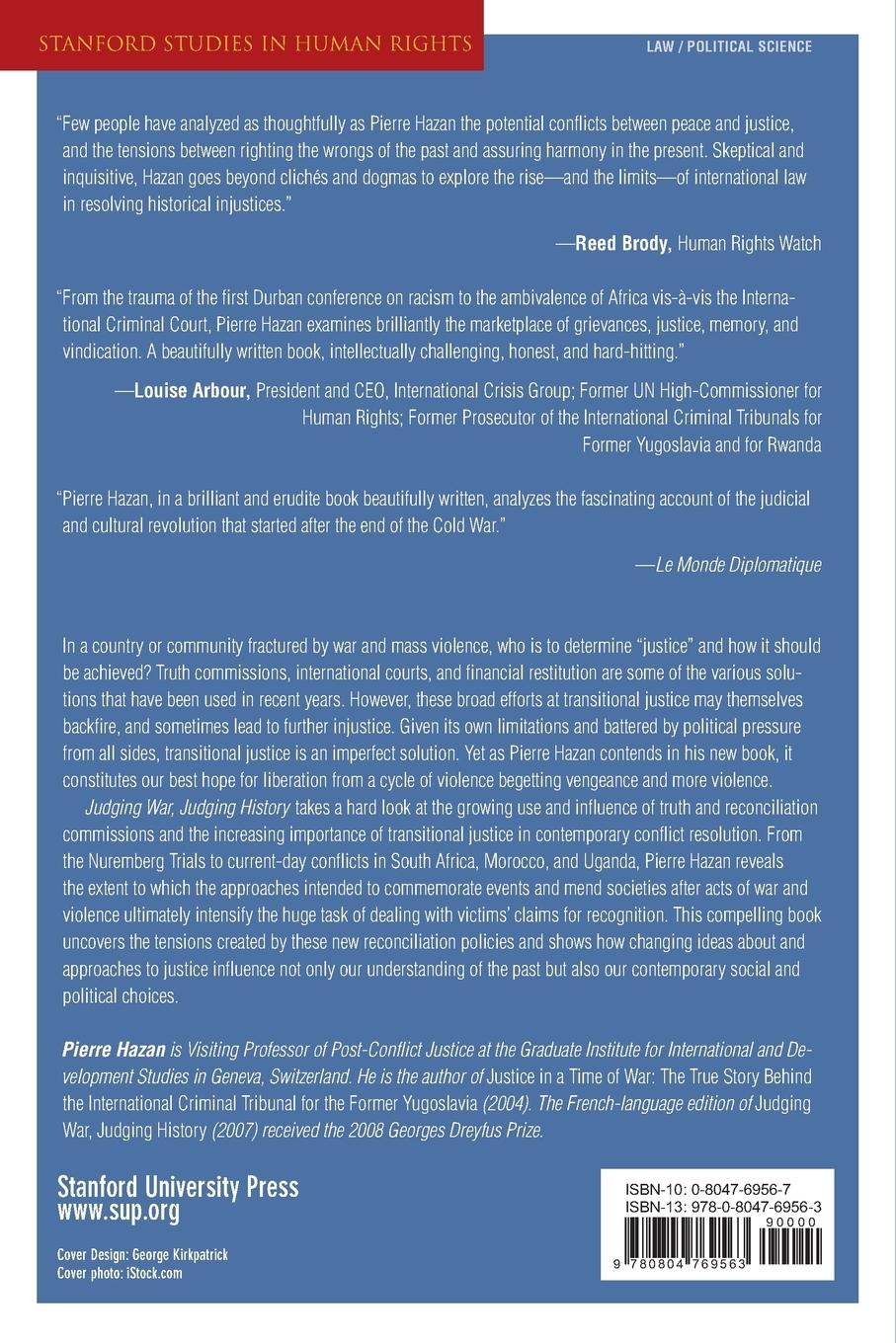 Rückseitencover Judging War, Judging History