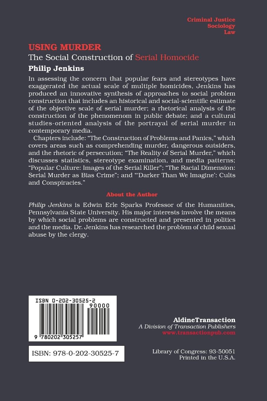 Rückseitencover Using Murder