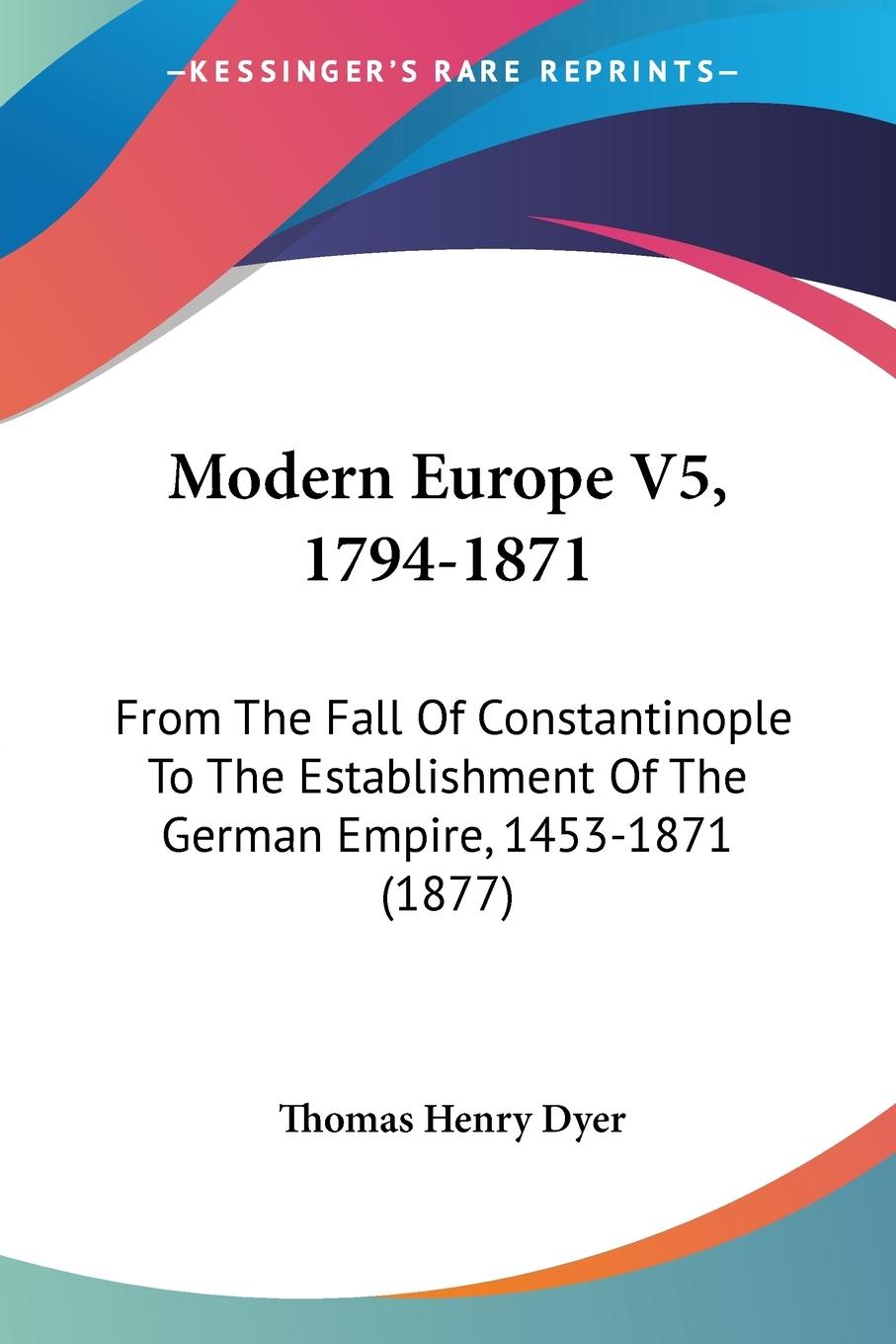 Vorderes Coverbild Modern Europe V5, 1794-1871