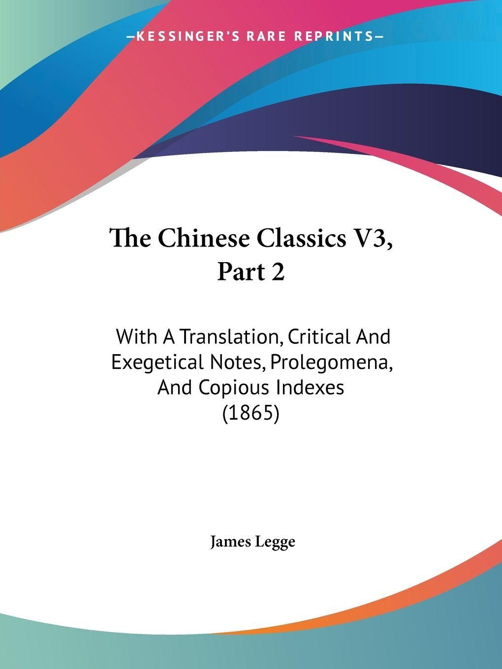 Vorderes Coverbild The Chinese Classics V3, Part 2