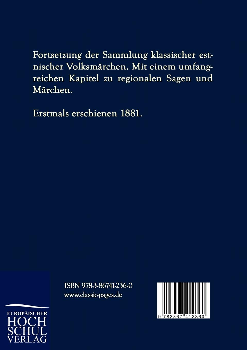 Rückseitencover Estnische Märchen