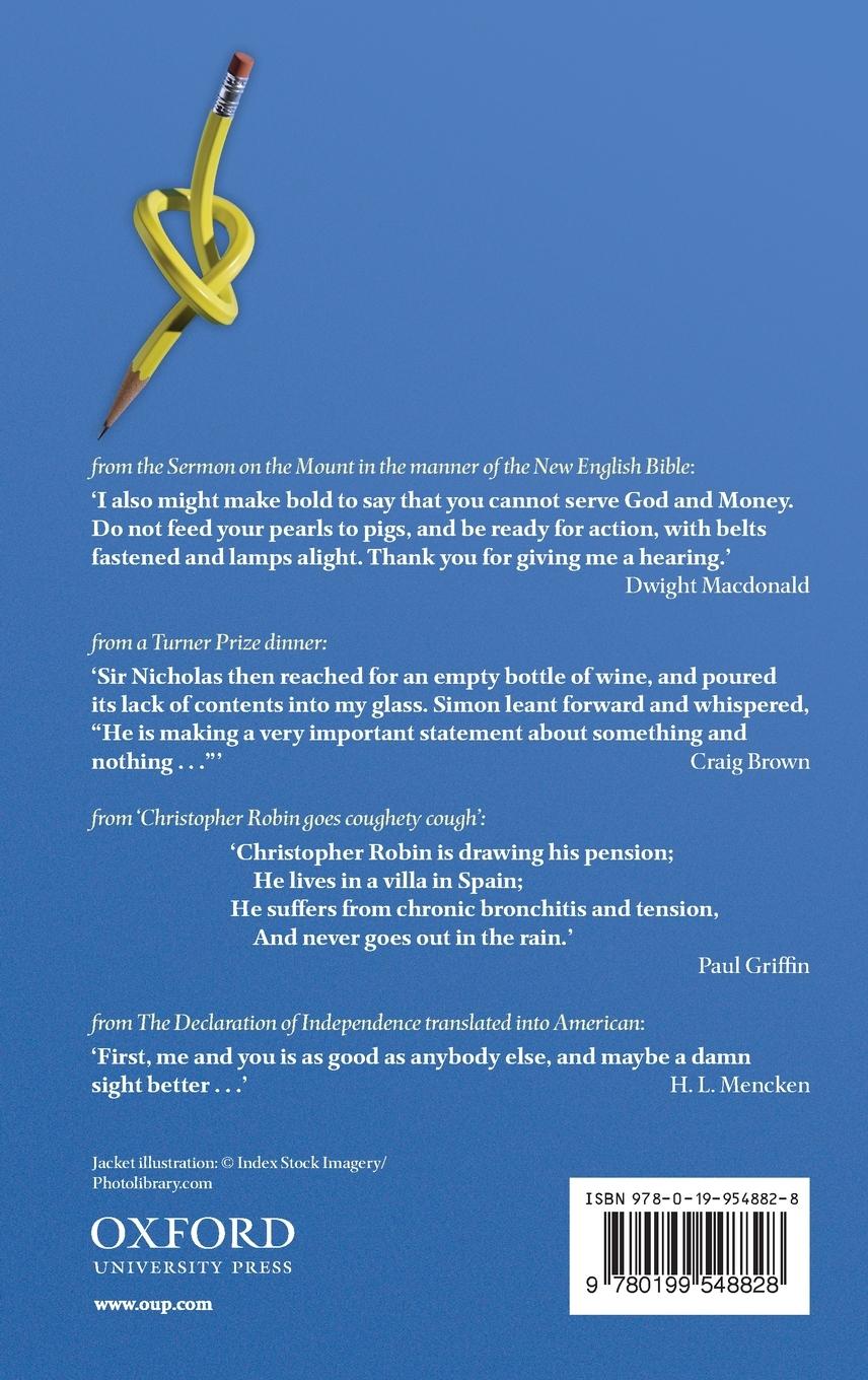 Rückseitencover Oxford Book of Parodies