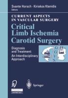 Vorderes Coverbild Critical Limb Ischemia Carotid Surgery