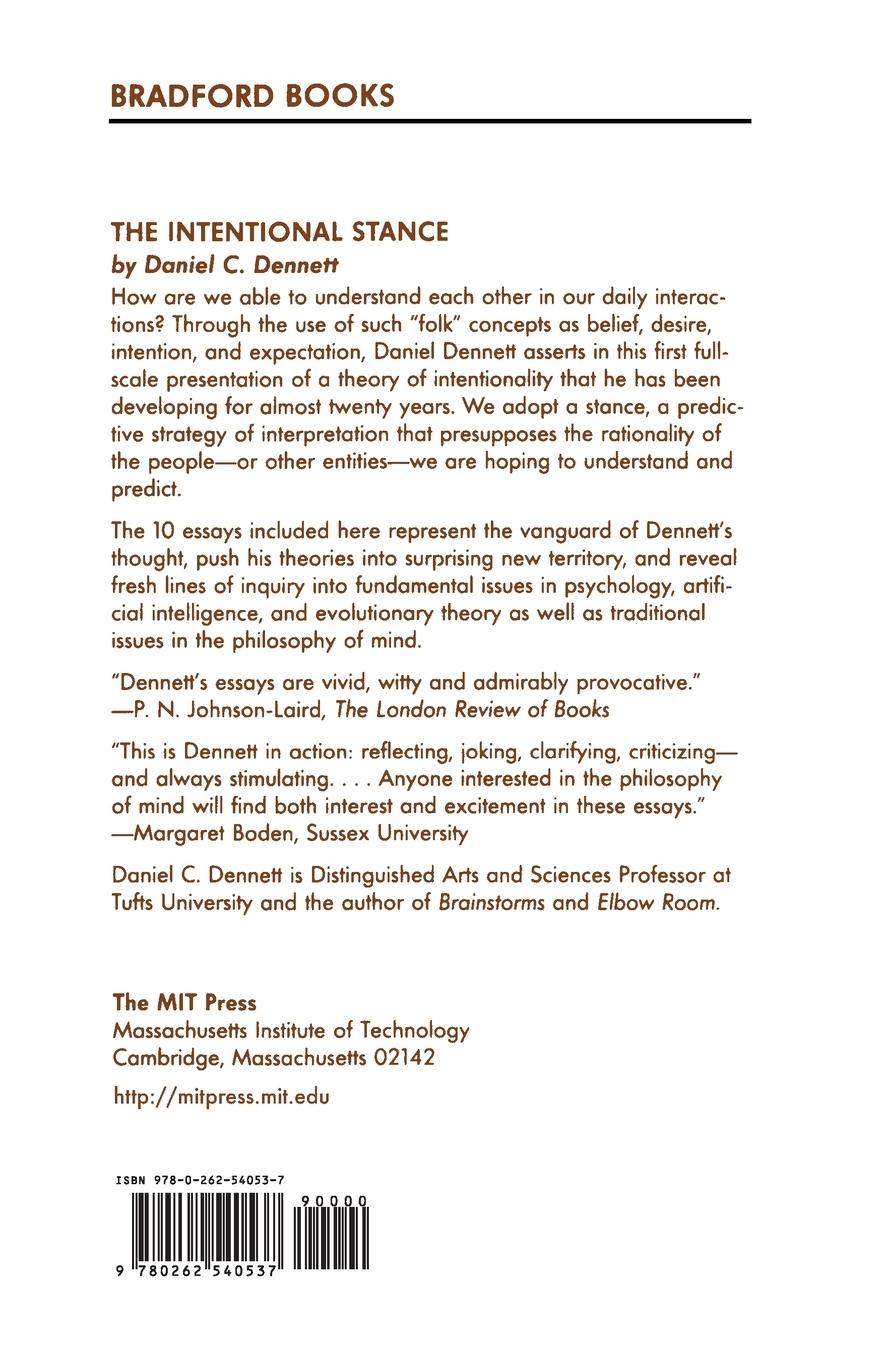 Rückseitencover The Intentional Stance