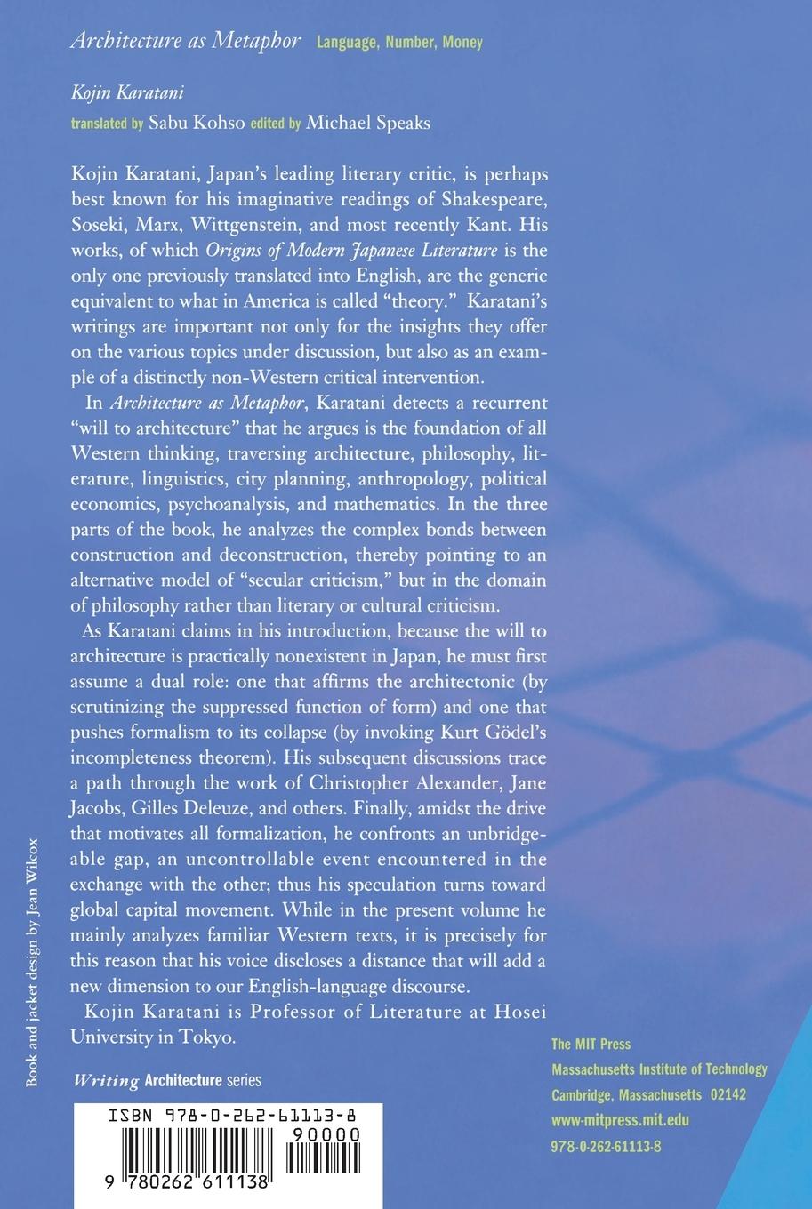 Rückseitencover Architecture as Metaphor