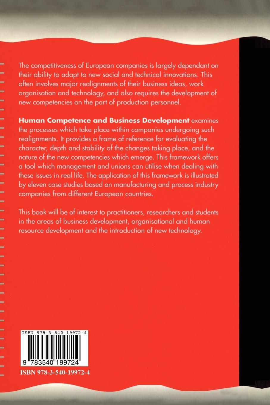 Rückseitencover Human Competence and Business Development