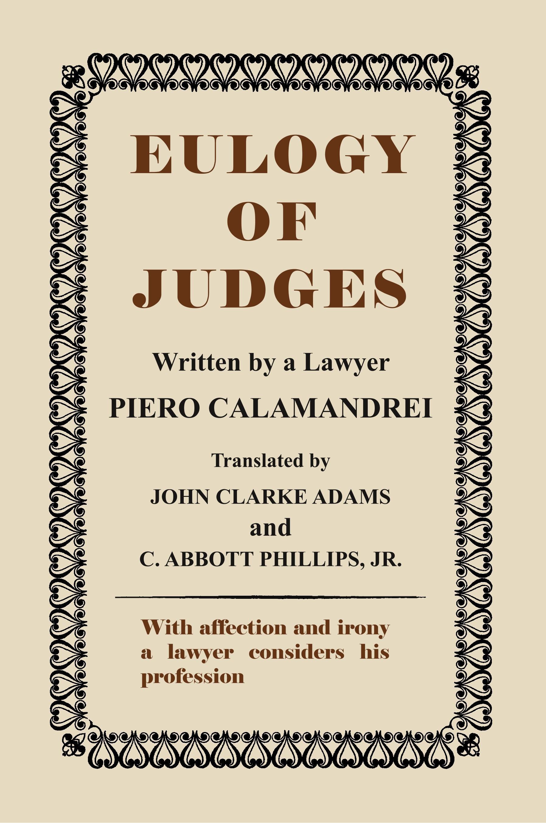 Vorderes Coverbild Eulogy of Judges