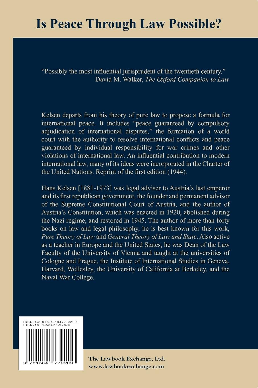 Rückseitencover Peace Through Law