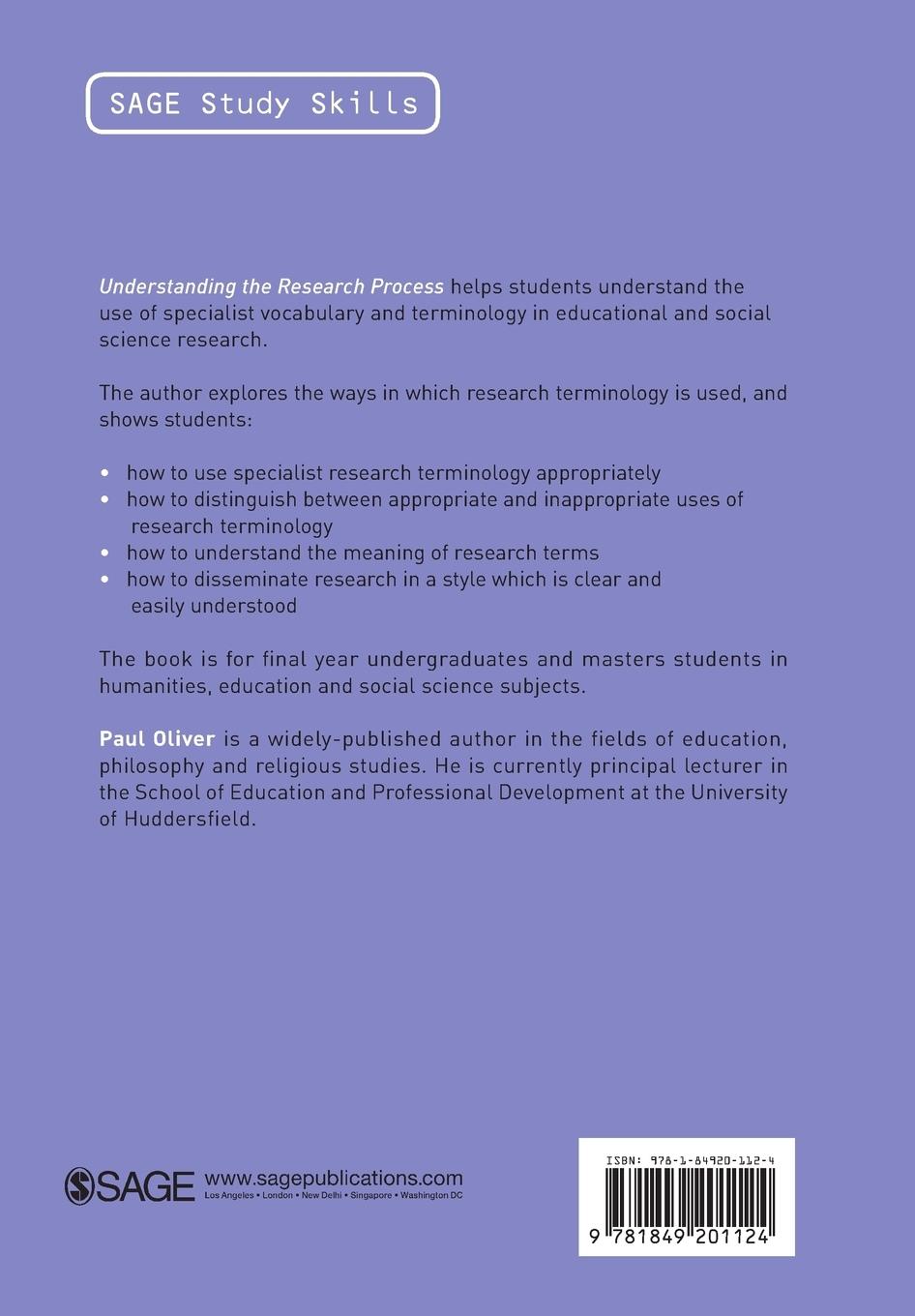 Rückseitencover Understanding the Research Process