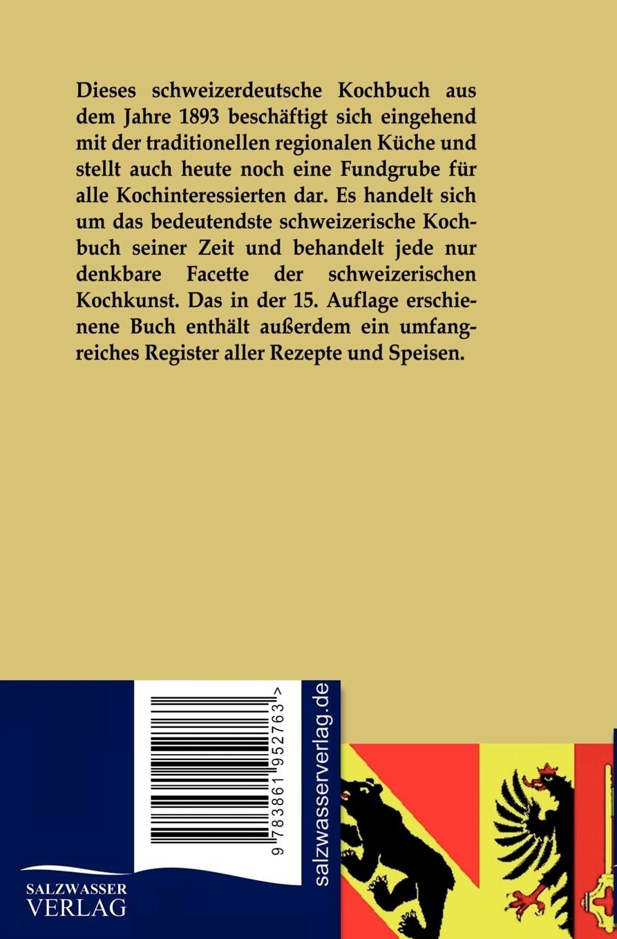 Rückseitencover Traditionelles Schweizerisches Kochbuch