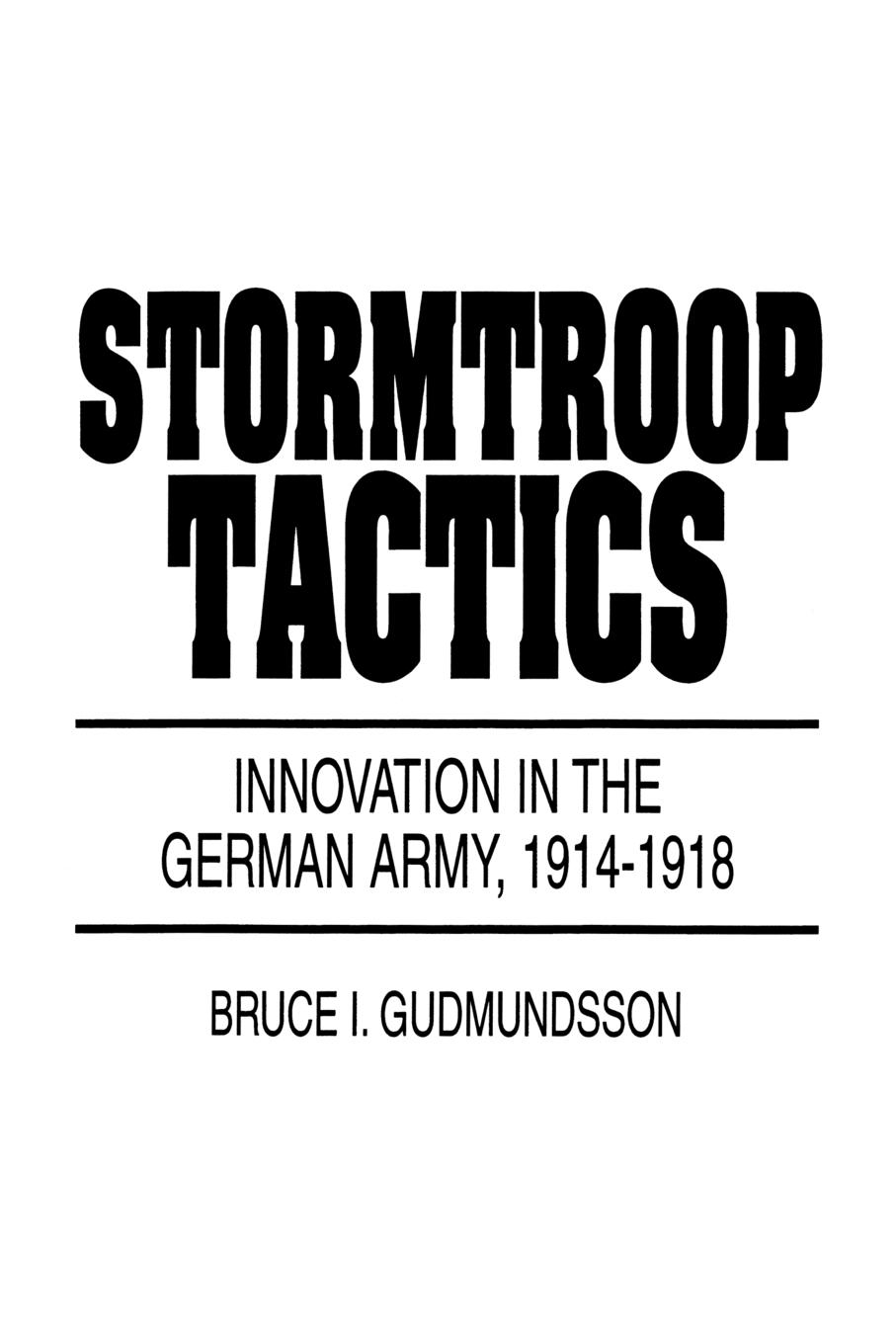 Vorderes Coverbild Stormtroop Tactics