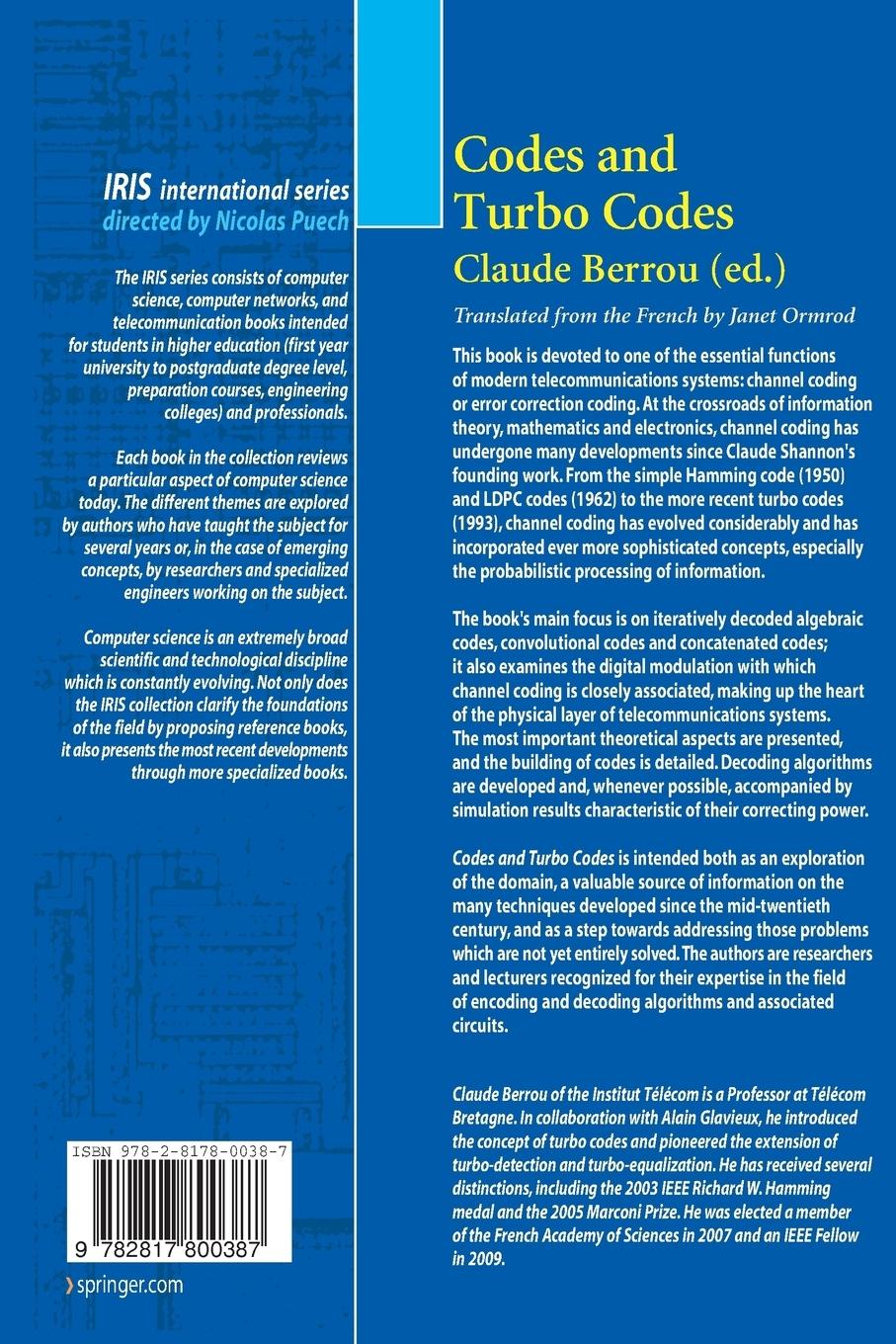 Rückseitencover Codes and turbo codes