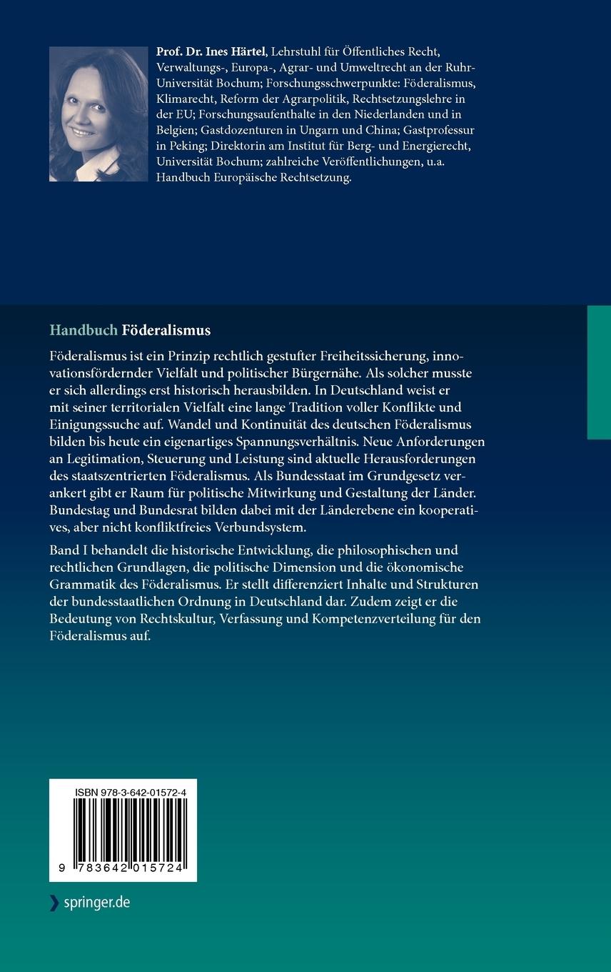 Rückseitencover Handbuch Föderalismus - Föderalismus als demokratische Rechtsordnung und Rechtskultur in Deutschland, Europa und der Welt