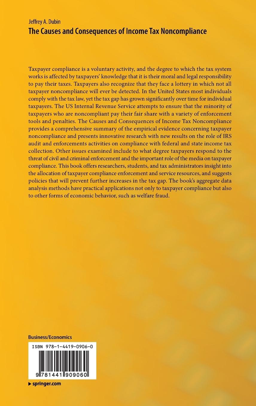 Rückseitencover The Causes and Consequences of Income Tax Noncompliance