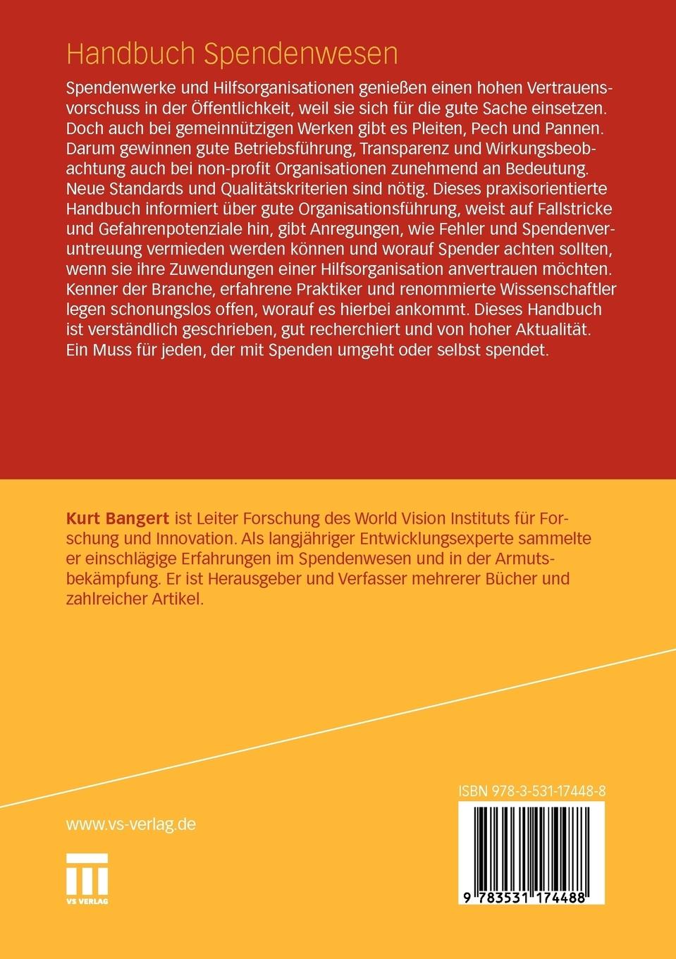 Rückseitencover Handbuch Spendenwesen