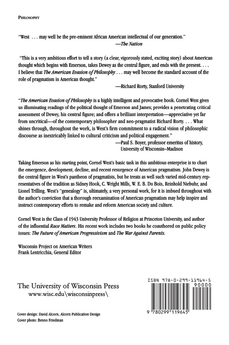 Rückseitencover American Evasion of Philosophy