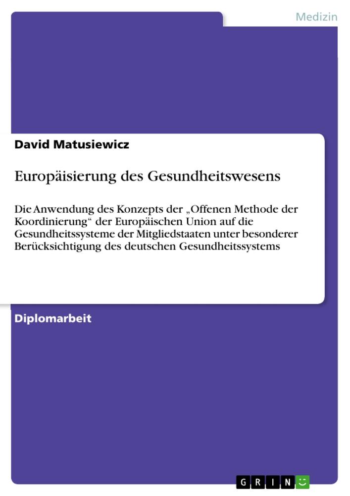 Vorderes Coverbild Europäisierung des Gesundheitswesens