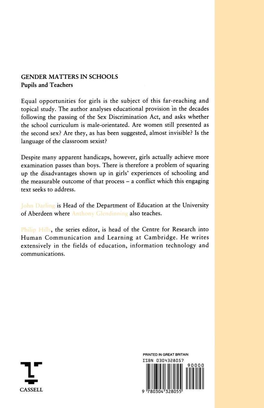 Rückseitencover Gender Matters in Schools