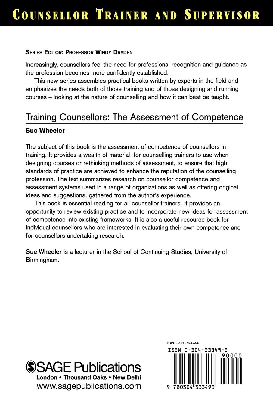 Rückseitencover Training Counsellors