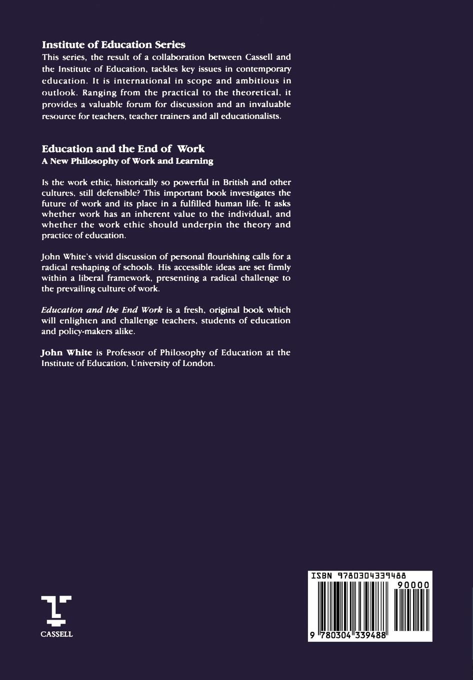 Rückseitencover Education and the End of Work