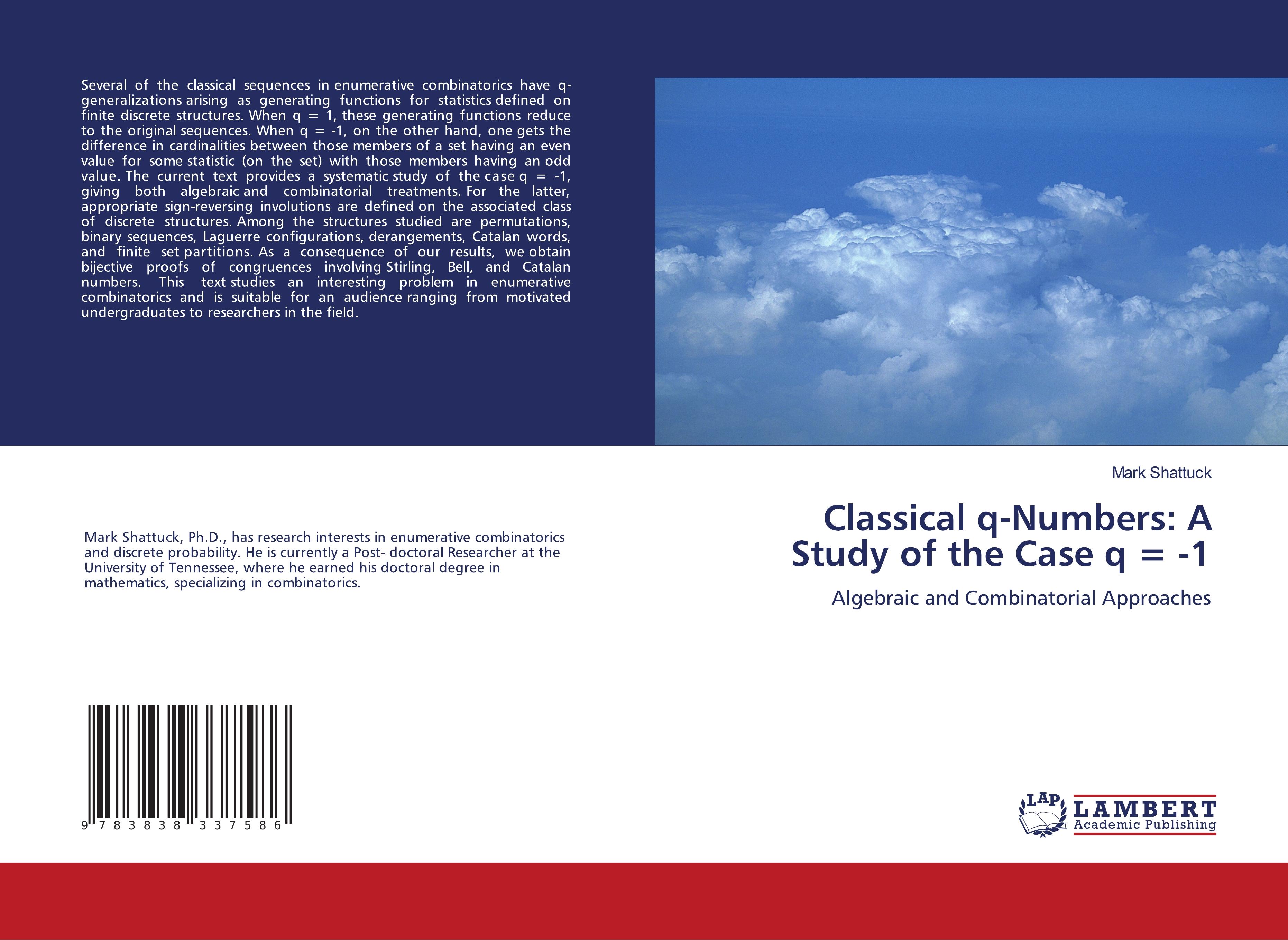 Vorderes Coverbild Classical q-Numbers: A Study of the Case q = -1