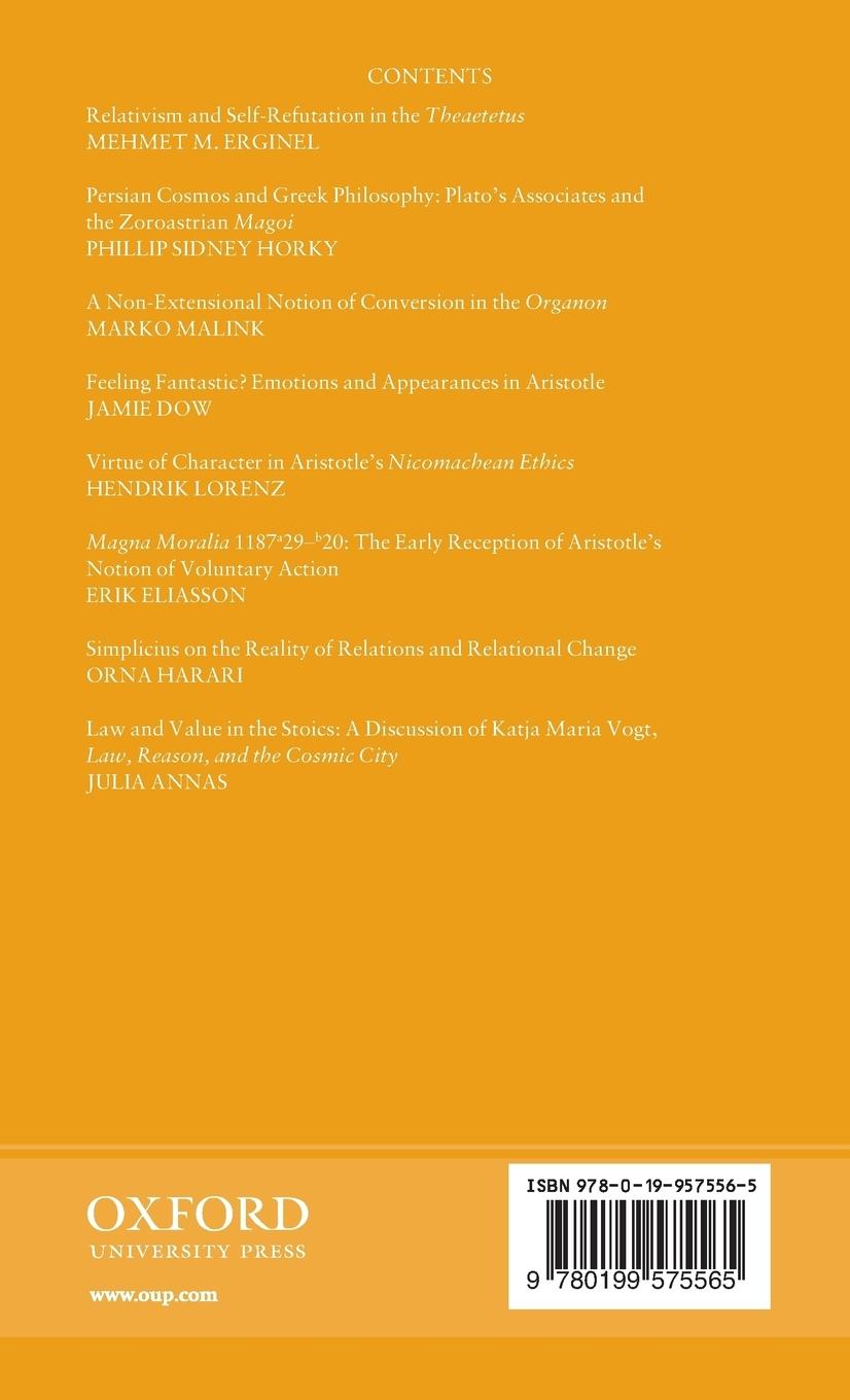 Rückseitencover Oxford Studies in Ancient Philosophy