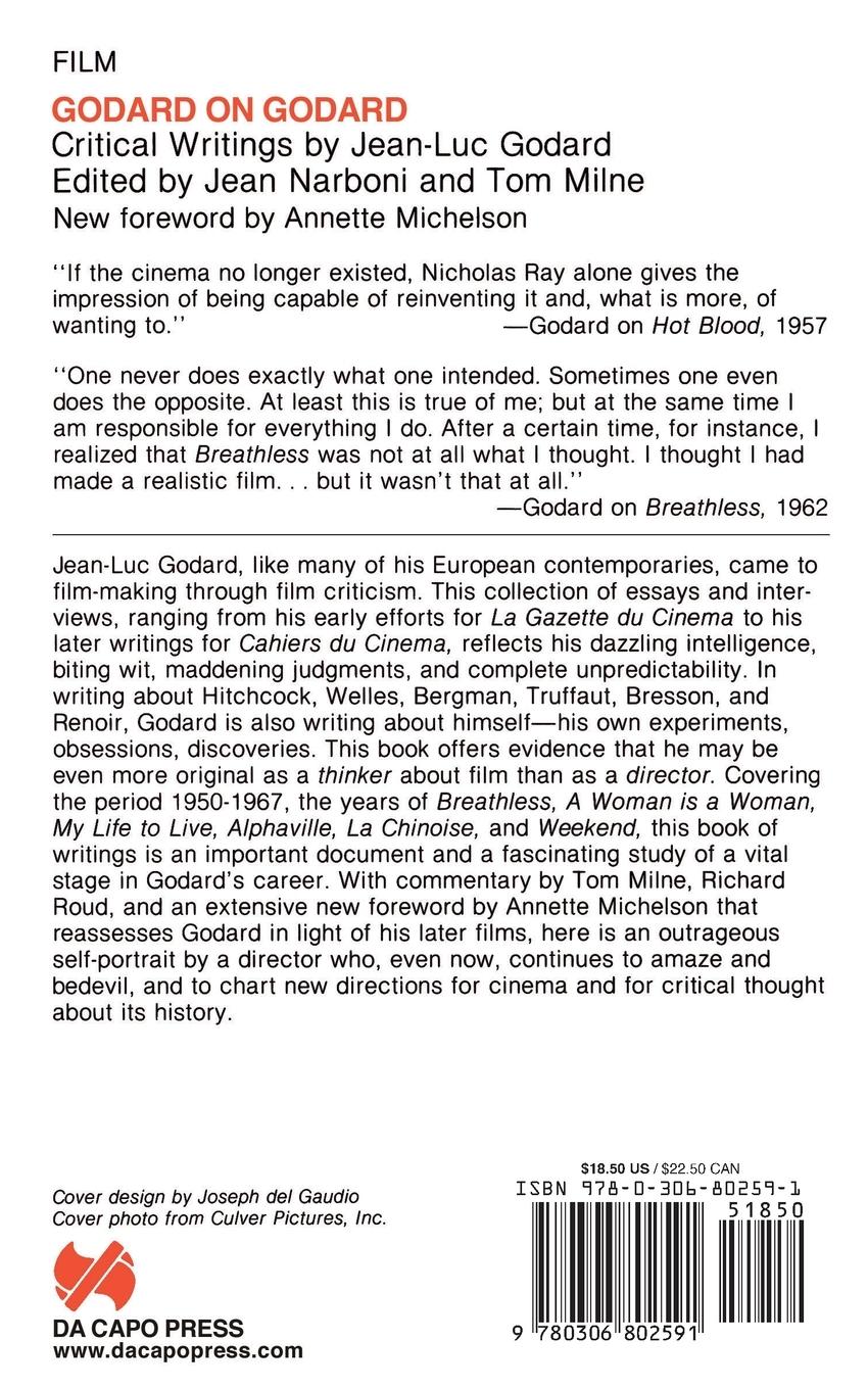 Rückseitencover Godard on Godard