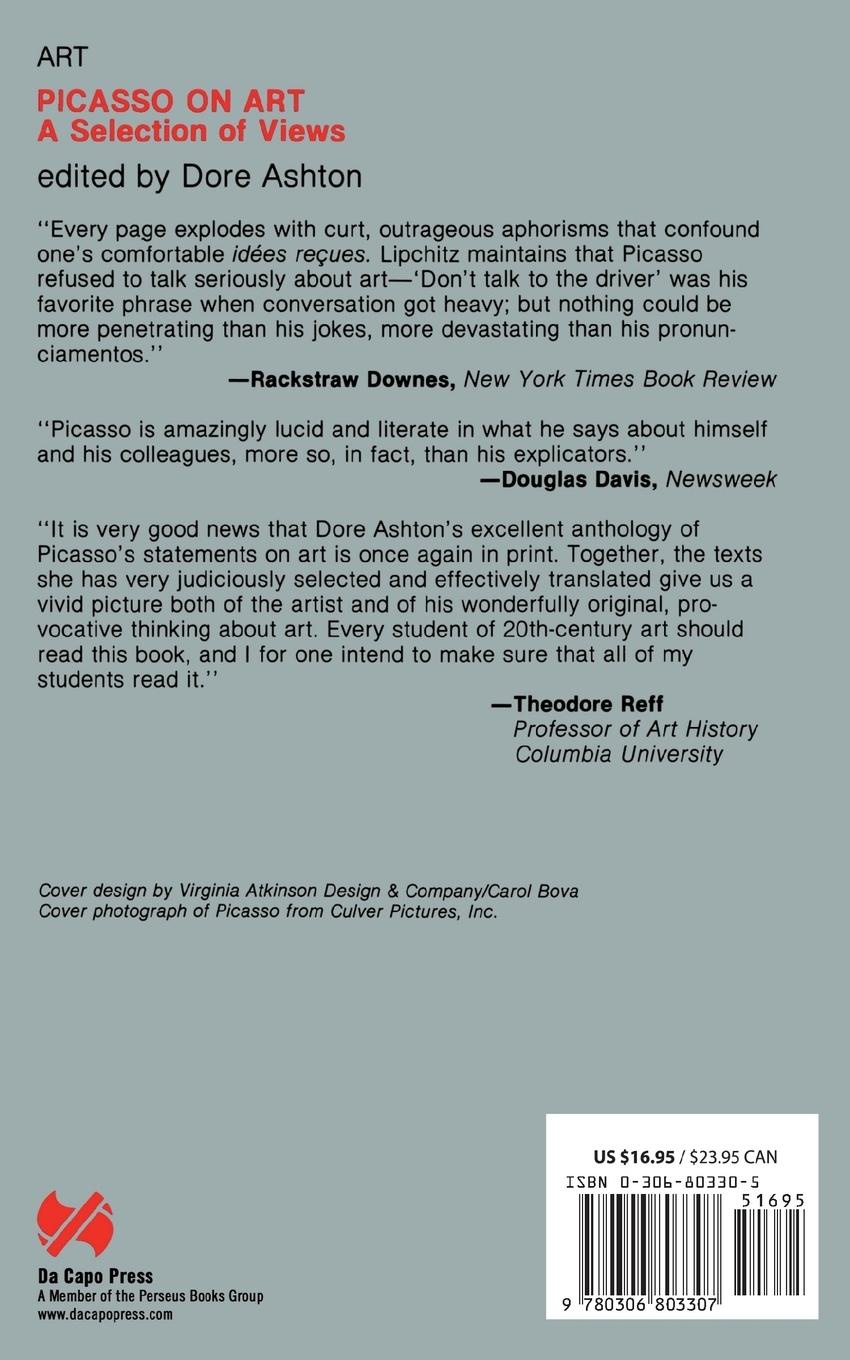 Rückseitencover Picasso on Art