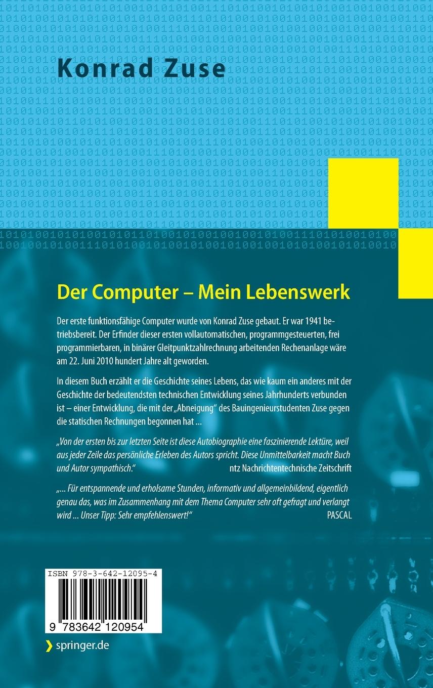Rückseitencover Der Computer - Mein Lebenswerk