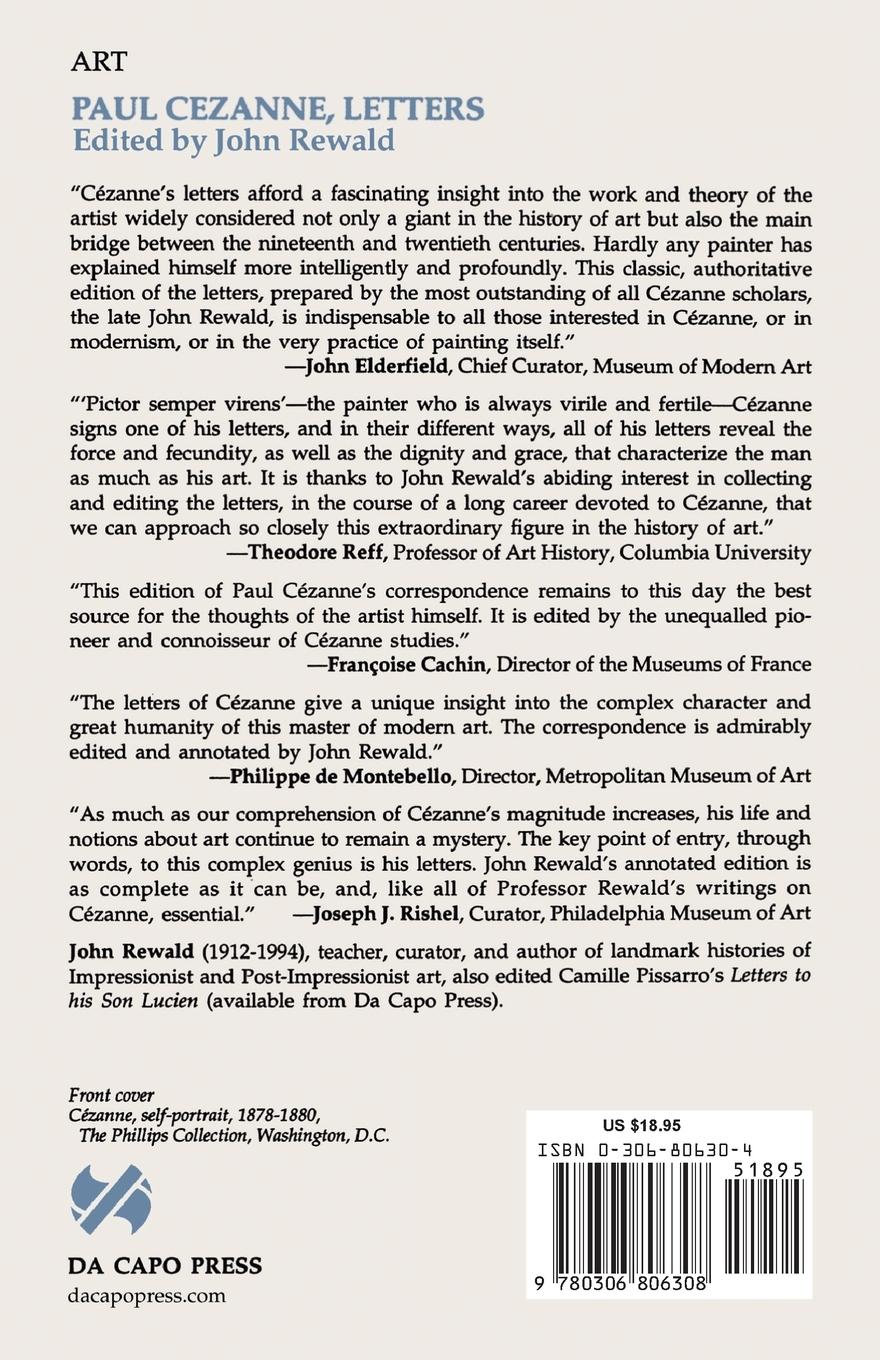Rückseitencover Paul Cezanne, Letters