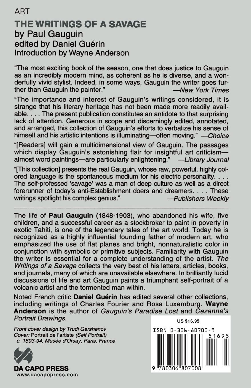 Rückseitencover Writings of a Savage PB