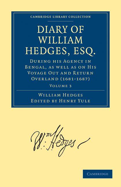 Vorderes Coverbild Diary of William Hedges, Esq.