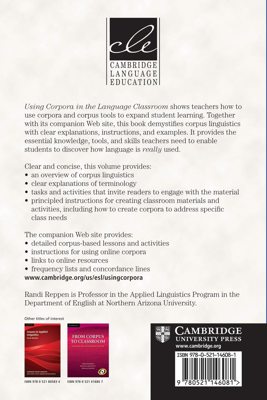 Rückseitencover Using Corpora in the Language Classroom