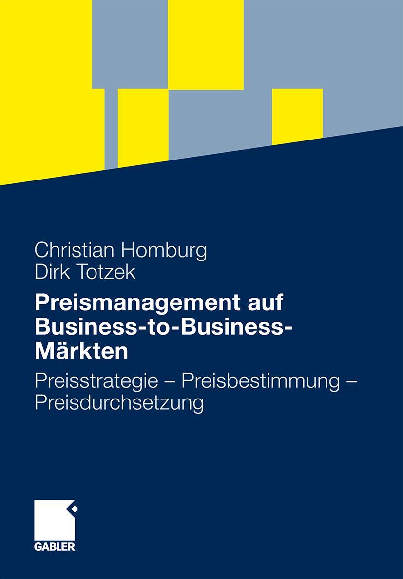 Vorderes Coverbild Preismanagement auf Business-to-Business-Märkten