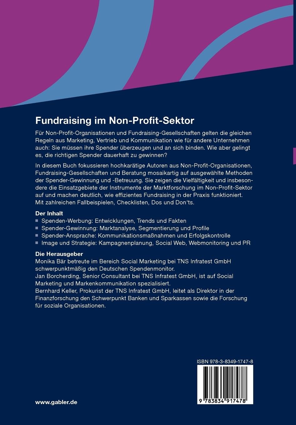 Rückseitencover Fundraising im Non-Profit-Sektor