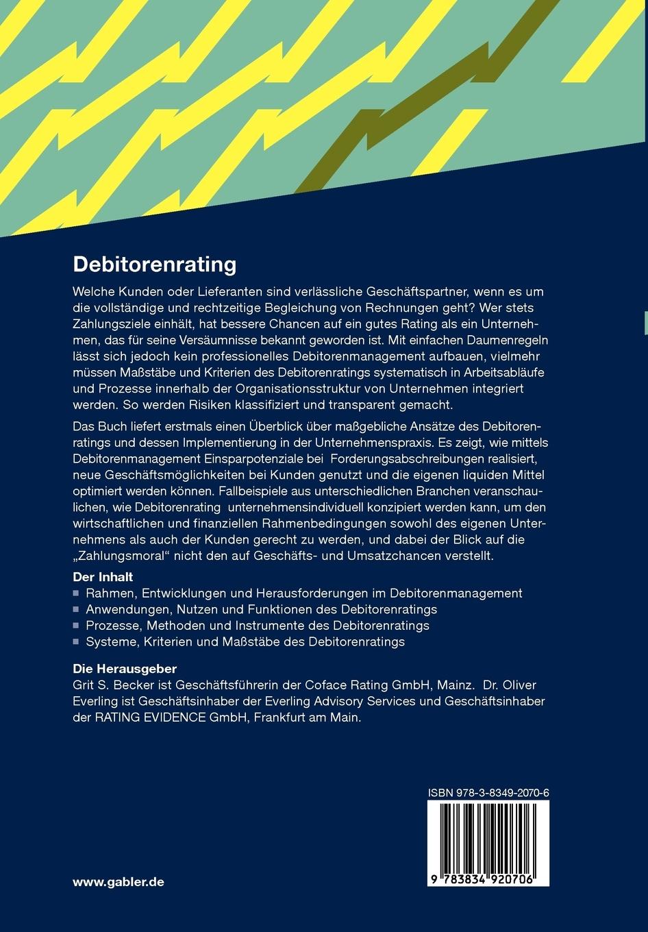 Rückseitencover Debitorenrating